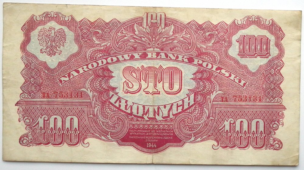 100 zł 1944 ser. TA